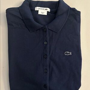 Lacoste cotton mini pique stretch Polo. Women 5 button